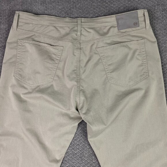 AG Adriano Goldschmied Everett Slim Straight Pants Mens 40x32 Performance Beige - Picture 5 of 16